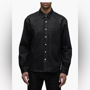 Hudson Long Sleeve Denim Shirt in Stargazer: XL